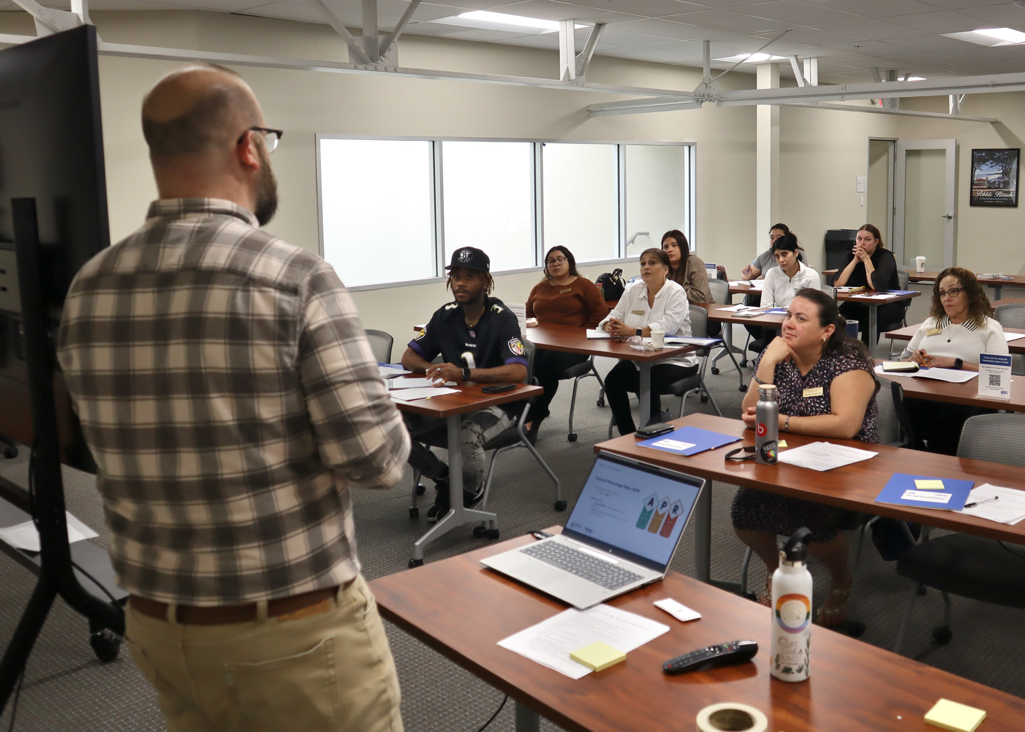 FLE instructor teaching a class