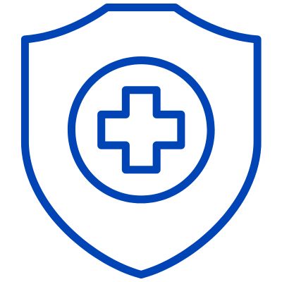 Shield with medical cross